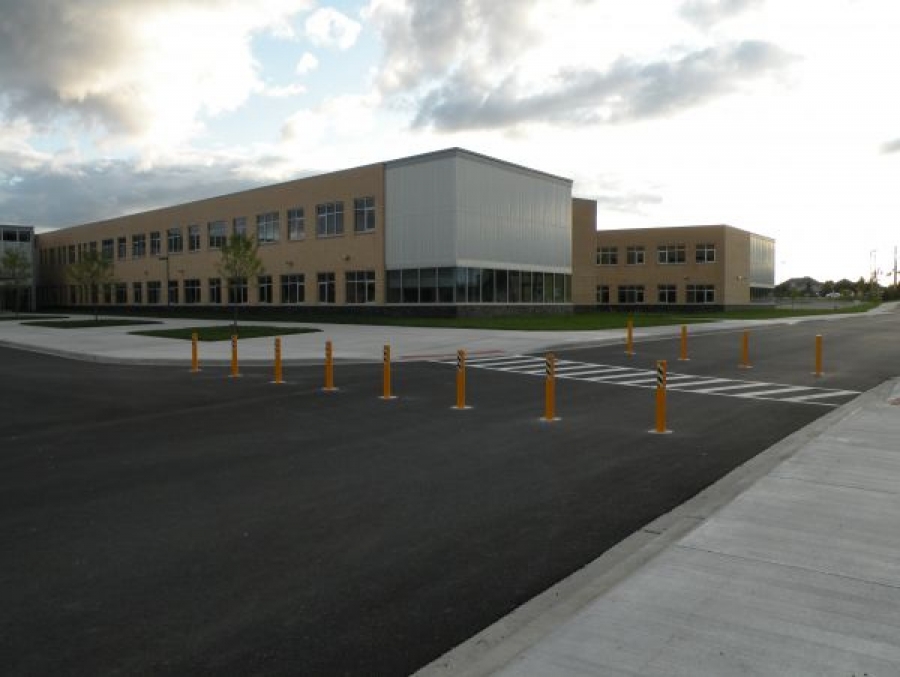 TrafficGuard, Inc Round Post Key Lock - Metal bollards Metea Valley High School, Aurora, IL