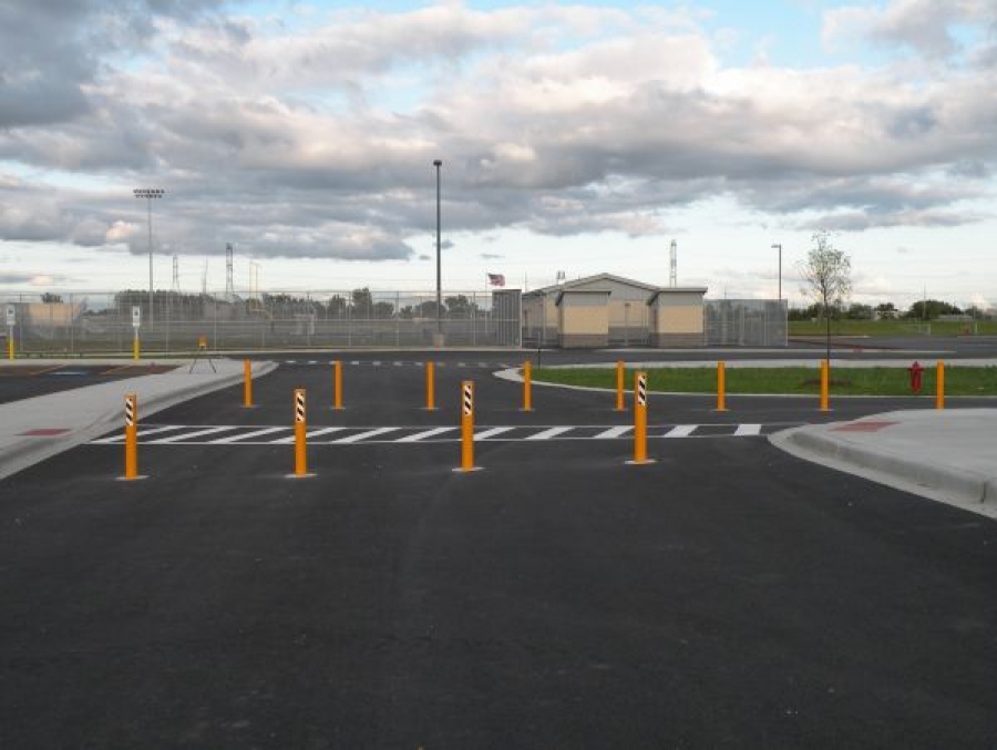 TrafficGuard, Inc Round Post Key Lock - Anti-ram bollards Metea Valley High School, Aurora, IL