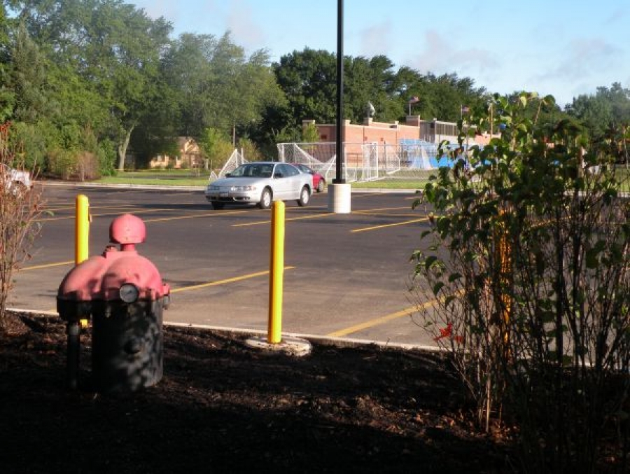 TrafficGuard, Inc Round Post Top Lock - Bollards and barriers Aurora University, Aurora, IL